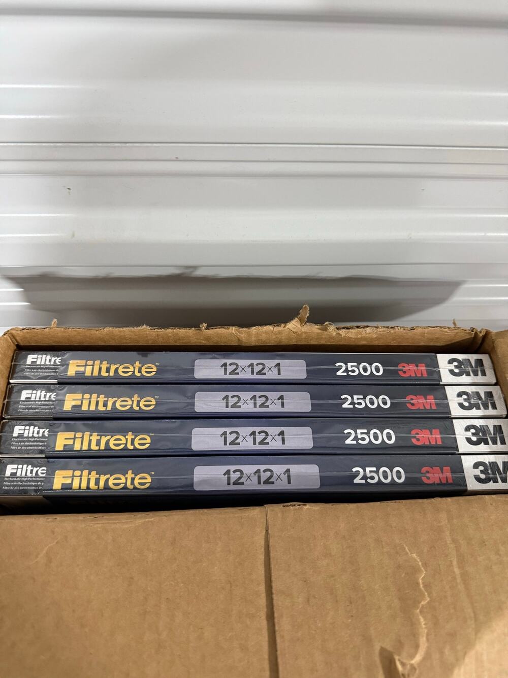 3M Filtrete 12x12x1 air filters with an MPR rating of 2500